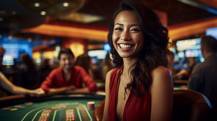 Meja Blackjack live di studio muraijitu dengan dealer profesional dan kartu yang terlihat jelas